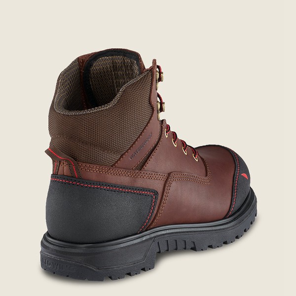 Red Wing Work Boots Mens Brown/Black - Brnr Xp - 6-inch Waterproof Soft Toe - 7094568-BW